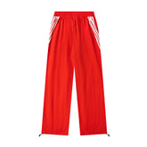 Mixed Emotions Red Stripe Track Pants Streetwear Bottoms