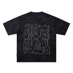 BKYS Praying Baby Black Oversized Graphic T-Shirt