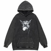 Oversized Doberman Washed Cotton Hoodie