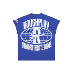 Roughplay Masked Skeleton Graffiti Subway Double‑Sided Distressed Tee