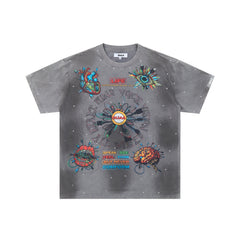 DUAA All Wired Cyber Anatomical Psychedelic Graphic Tee