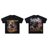 SUPPLY Mythical Creature Graphic Oversized Black T-Shirt