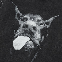 Oversized Doberman Washed Cotton Hoodie