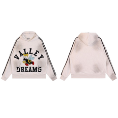 Vale Forever Valley Dreams Bee Graphic Black Stripe Hoodie Heather Grey