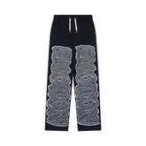 Mixed Emotions Double Leg Graphic Straight‑Cut Sweat Pants