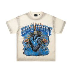 SUPPLY Holy Heart Off‑White Washed Oversized Graphic T‑Shirt
