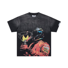 DUAA Racing Champion Trophy Retro Motorsport Graphic Tee