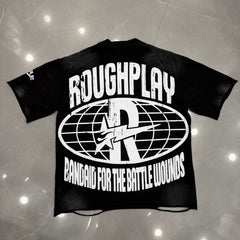 Roughplay Post‑Apocalyptic Gas Mask Billboard Graphic Tee