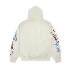 DUAA Speed Racing Helmet Studded Vintage Zip‑Up Hoodie