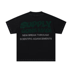 SUPPLY Scientific Advancement Graphic Oversized Black T-Shirt