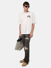AMIRI HOLLYWOOD LIGHTWEIGHT JERSEY SKATE TEE - Ivory