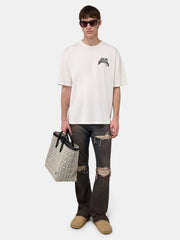 AMIRI HOLLYWOOD LIGHTWEIGHT JERSEY SKATE TEE - Ivory