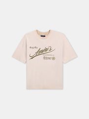 AMIRI QUALITY GOODS OVERSIZED TEE - Alabaster