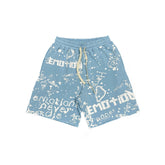 Blue “Graffiti” Shorts