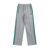 Needles Zebra Stripe Side Tape Track Pants Grey Green