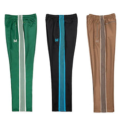 Needles Butterfly Embroidered Side Stripe Straight Leg Track Pants Multi Colors