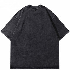 Genki Cat Washed Vintage T shirt