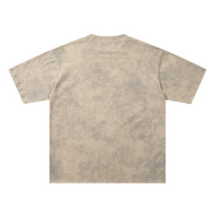 BKYS Praying Angel Rhinestone Khaki Oversized Graphic T-Shirt