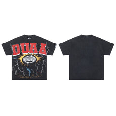 DUAA Worldwide Lightning Burst Retro Street Graphic Tee