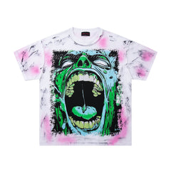 Rare Peace Save Our Souls Screaming Face Graphic Streetwear Short Sleeve Tee