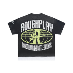 Roughplay Zombie Rapper Smoke Effect Layered Distressed Tee