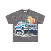 DUAA Retro Pickup Truck Wealth Theme Street Graphic Tee