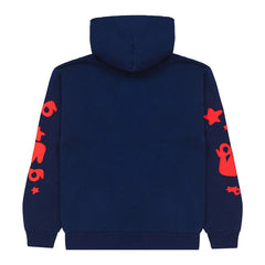 Sp5der Beluga Hoodie Navy Red