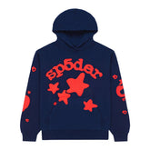 Sp5der Beluga Hoodie Navy Red