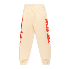 Sp5der Beluga Sweatpants Cream Red