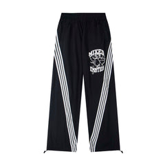 Mixed Emotions Black Side‑Stripe Track Pants Streetwear