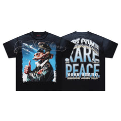 Rare Peace Pilot Ape Character Graphic Streetwear Tee