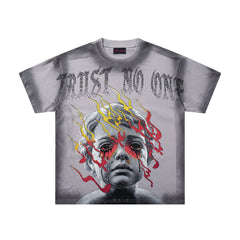 Rare Peace Trust No One Welcome To The Dark Age 2.0 Graphic Streetwear Tee