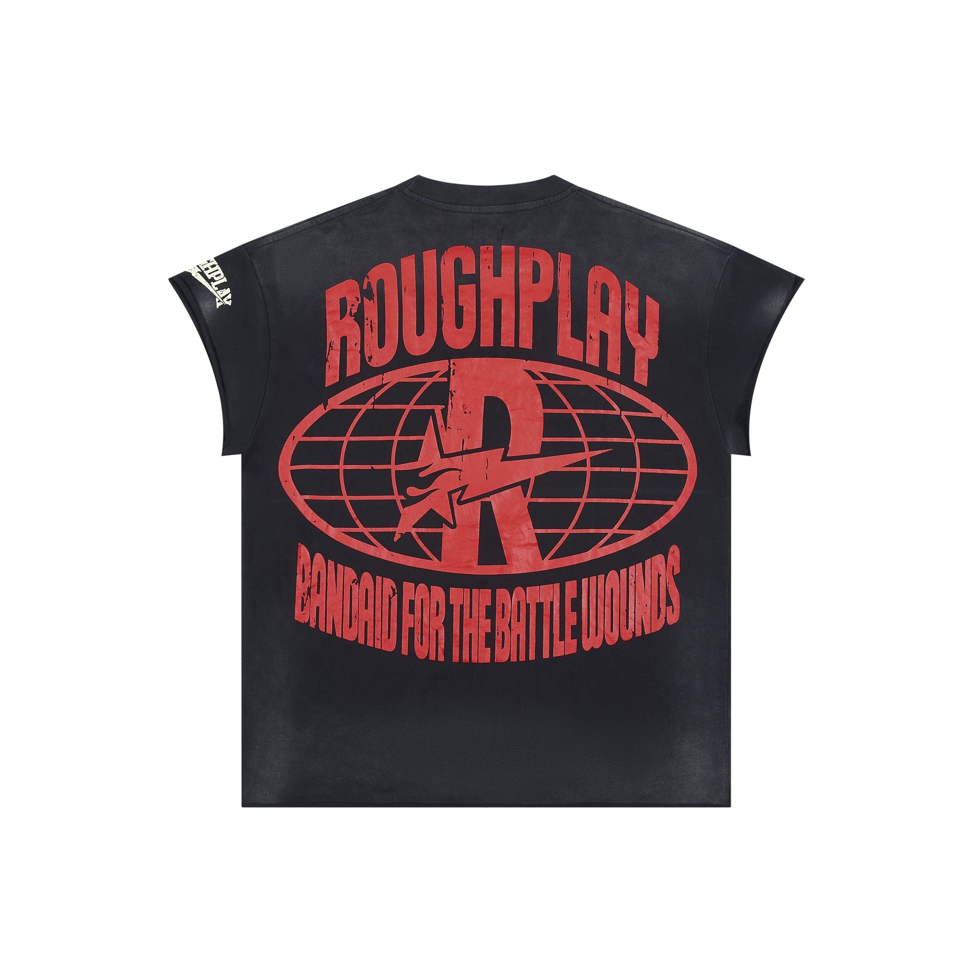 Roughplay Bandana Skeleton Classic Car Double‑Sided Distressed Tee