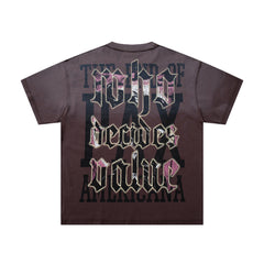 Rare Peace Consequences No Deserves Value Portrait Graphic Streetwear Short Sleeve Tee