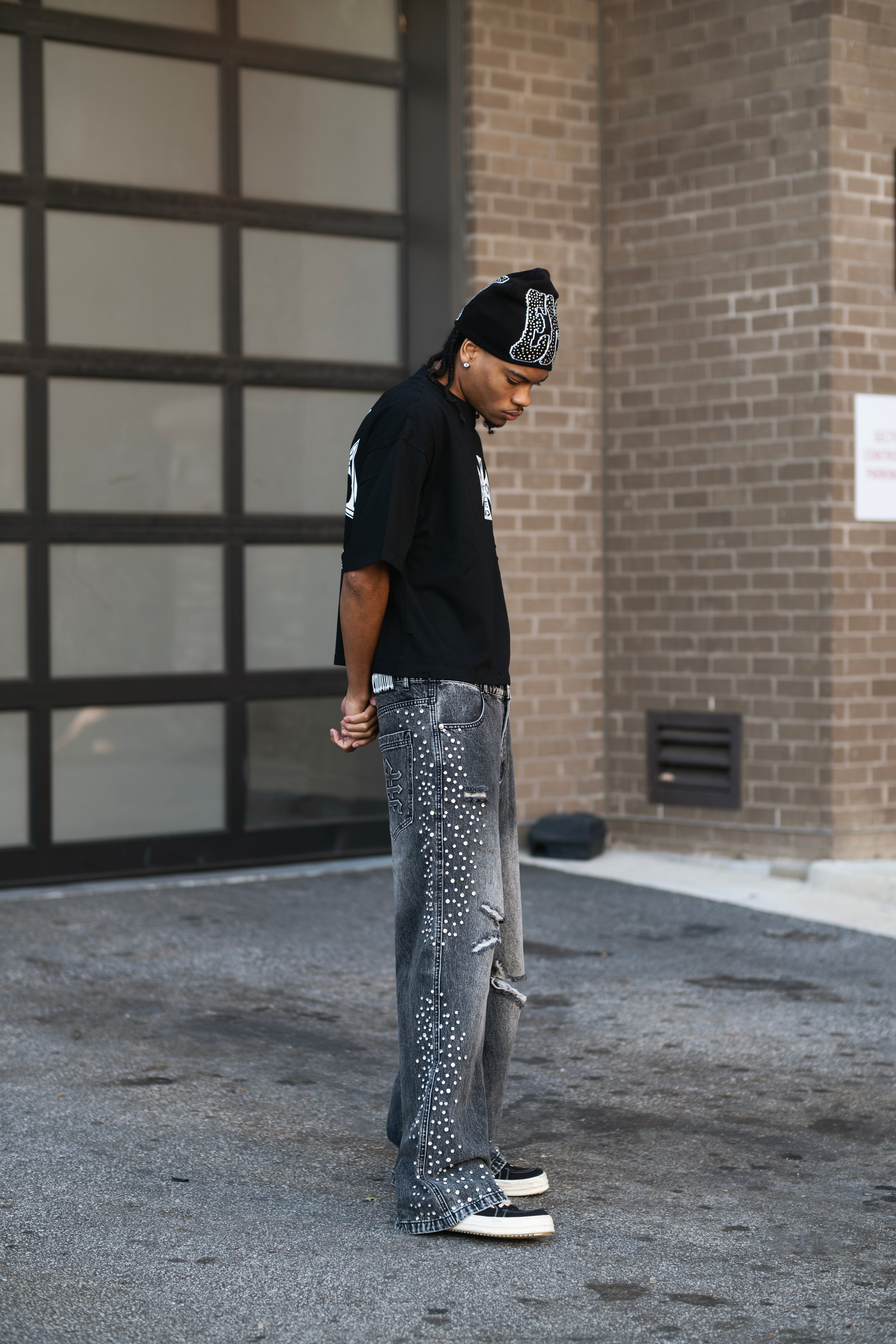 Grey ‘Stone’ Baggy Jeans