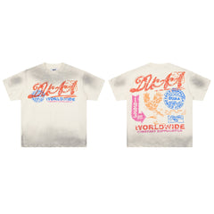 DUAA Worldwide 1993 Stamp‑Style Double‑Sided Vintage Graphic Tee