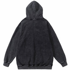 Skeleton Love Washed Oversized Hoodie