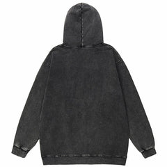 Oversized Doberman Washed Cotton Hoodie