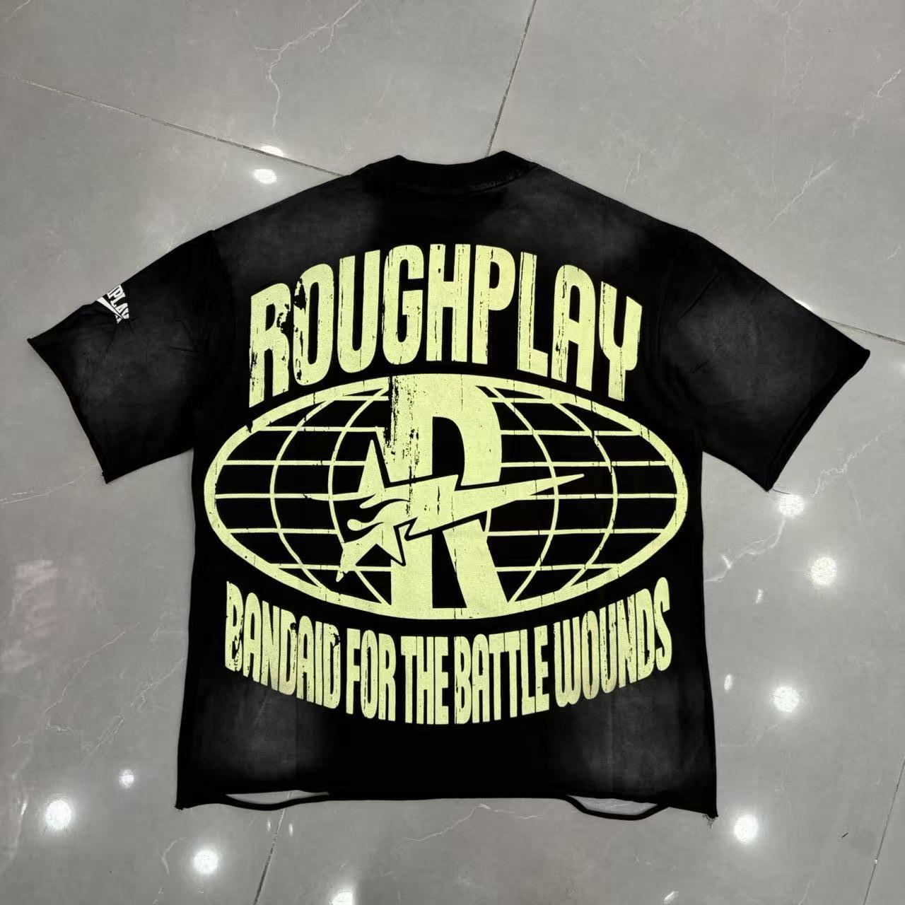 Roughplay Greek Statue Third‑Eye Distressed Graphic Tee