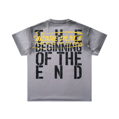 Rare Peace The Beginning Of The End Sci‑Fi Graphic Streetwear Tee