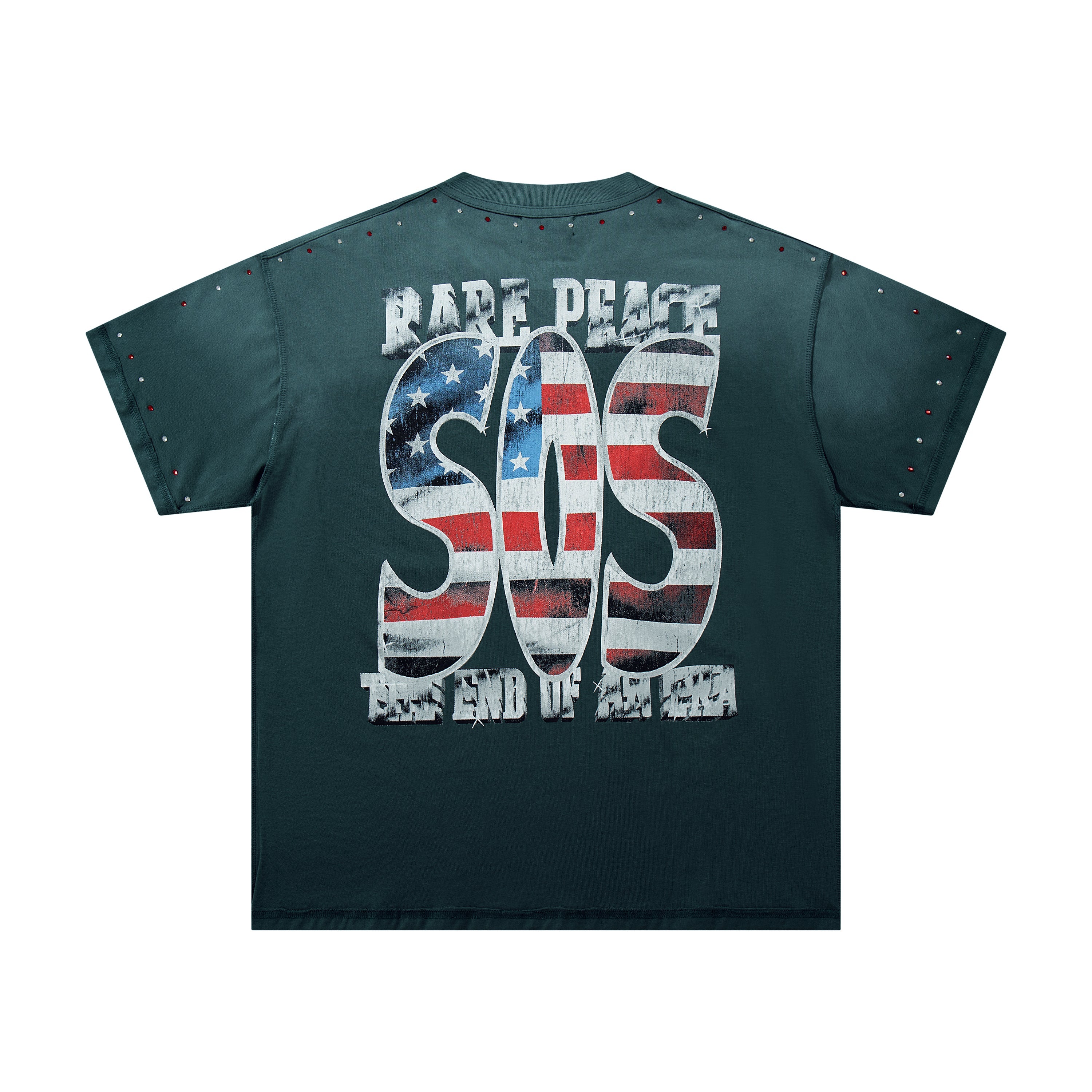 Rare Peace SOS Demon Warrior Graphic Streetwear Tee