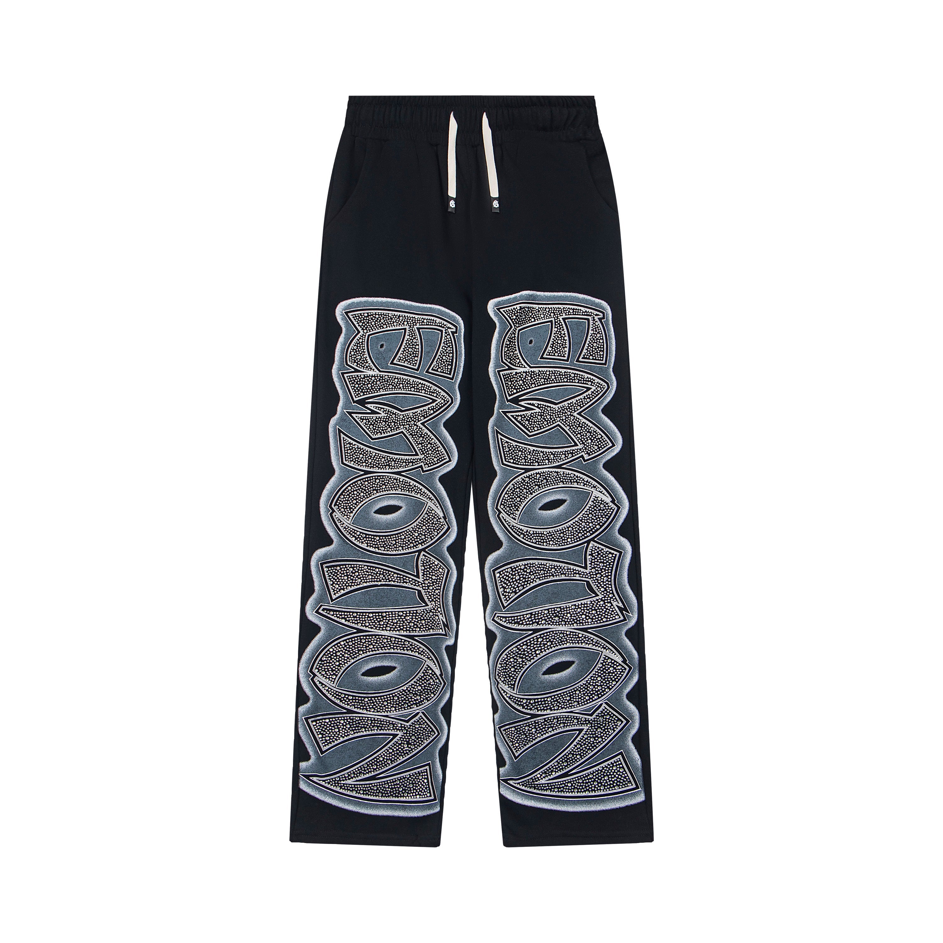 Mixed Emotions Double Leg Graphic Straight‑Cut Sweat Pants