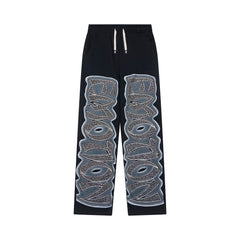 Mixed Emotions Double Leg Graphic Straight‑Cut Sweat Pants