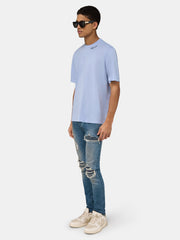 AMIRI SCRIPT TEE - Skyline Blue