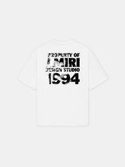 AMIRI DESIGN STUDIO OVERSIZED TEE - White