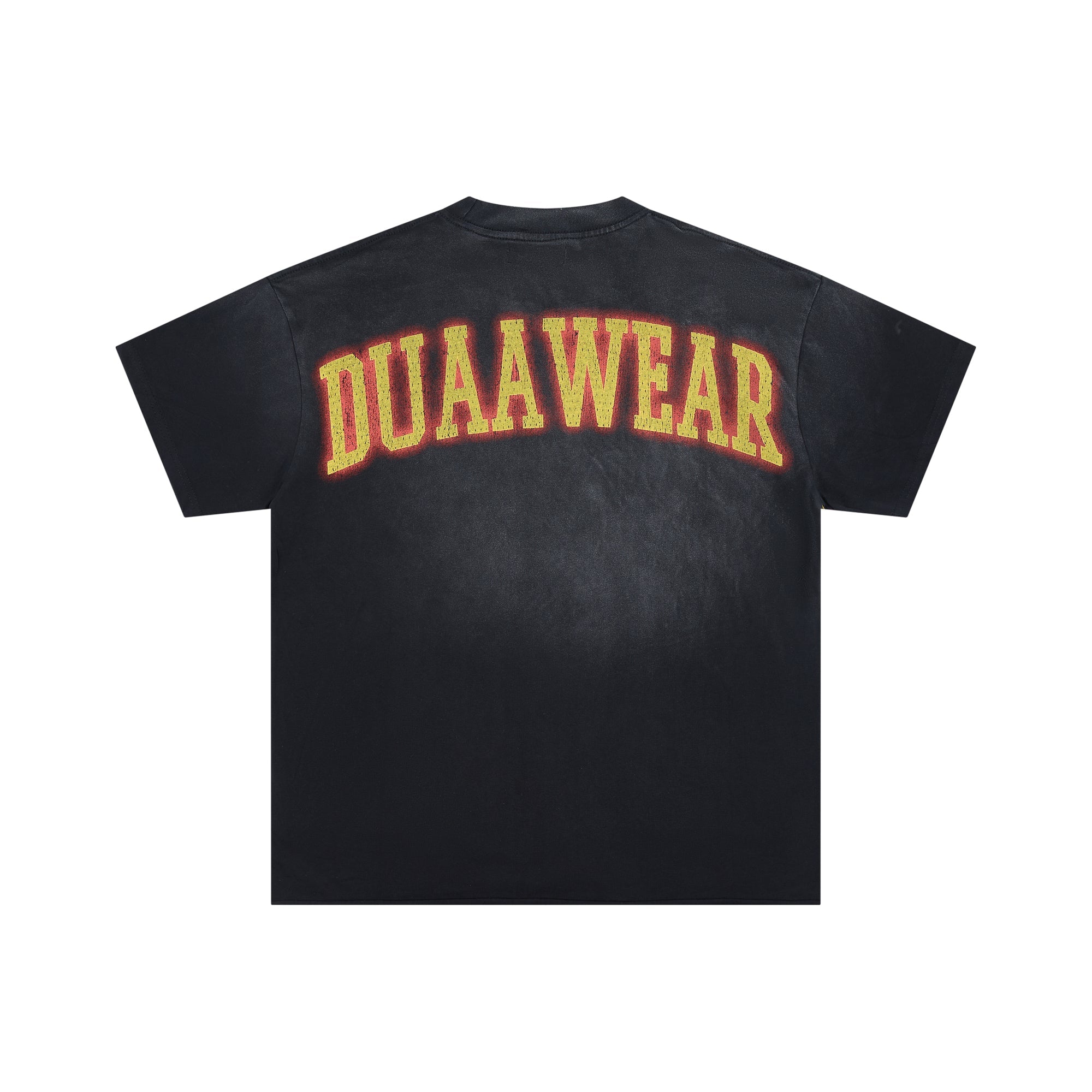 DUAA Flaming Basketball Hoop Sports Retro Graphic Tee