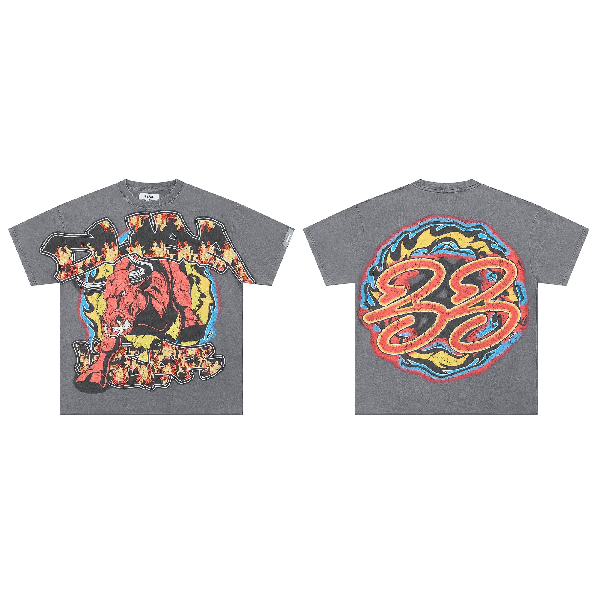 DUAA Raging Bull Double‑Sided Retro Graphic Tee