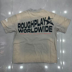 Roughplay Retro Tech Alien Planet Skull Graphic Distressed Tee
