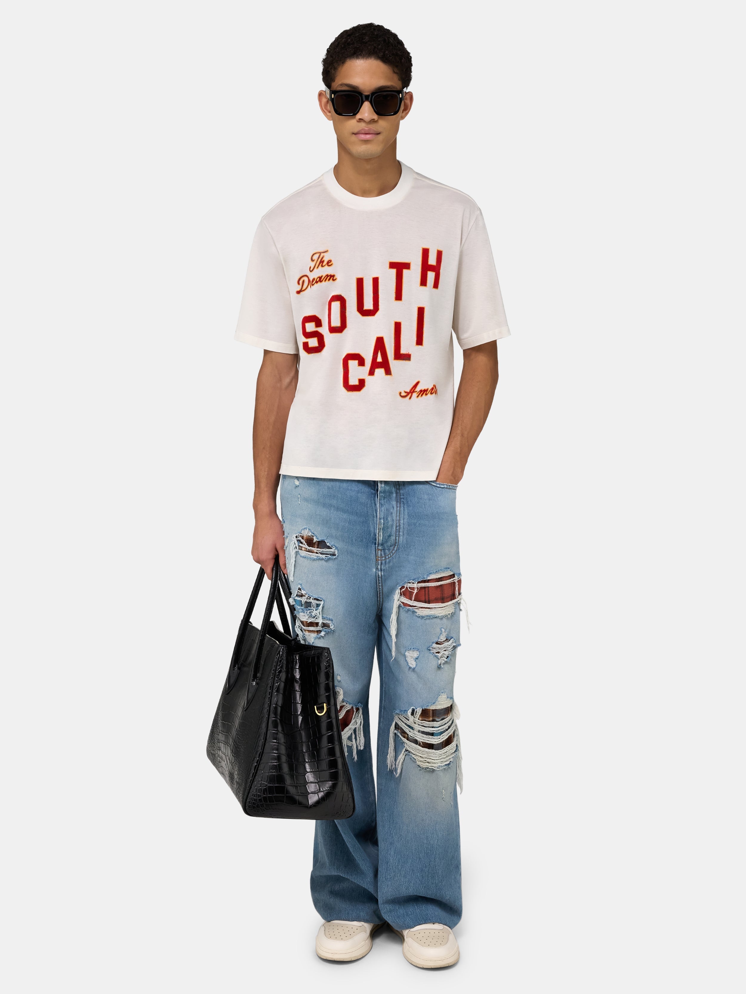 AMIRI SOUTH CALI BOX TEE - Ivory