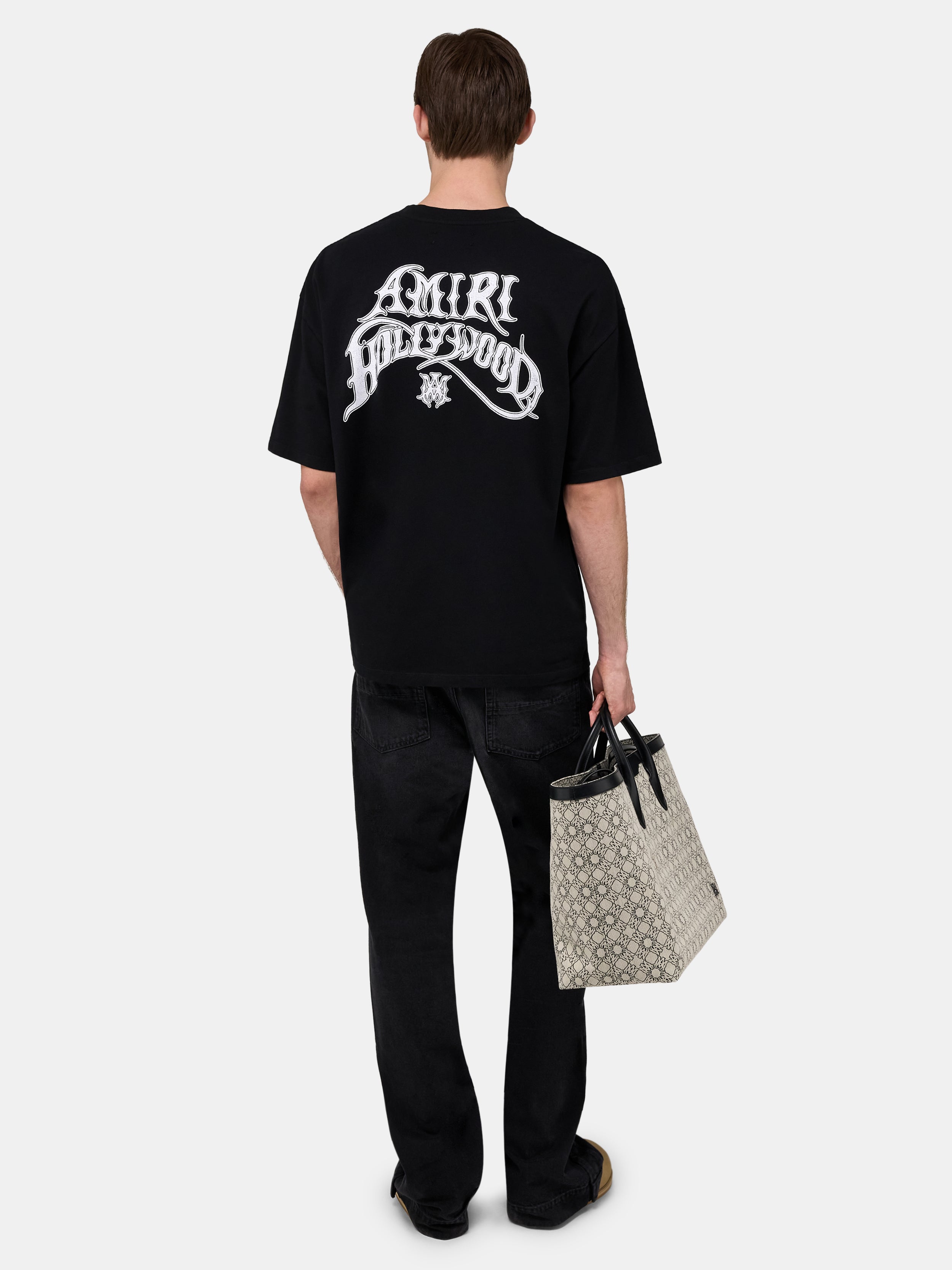AMIRI HOLLYWOOD LIGHTWEIGHT JERSEY SKATE TEE - Black